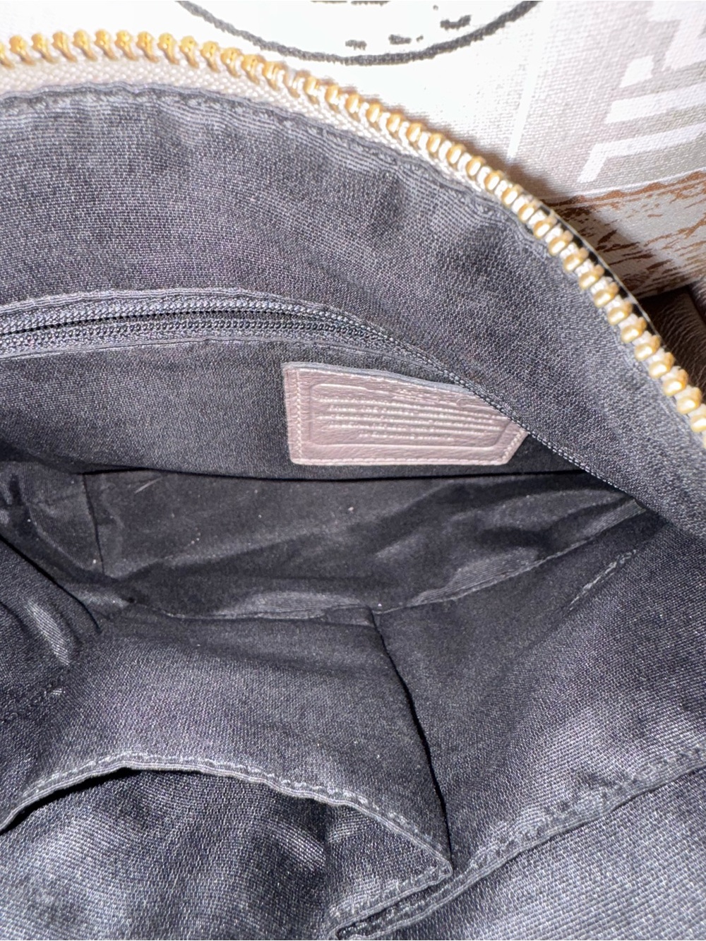 Coach Kelsey Satchel Metallic Pebbled Leather Tote - Silver - Picture 5 of 6